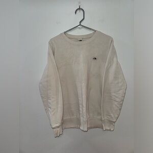 Pre-Owned MD The North Face White Logo Crewneck